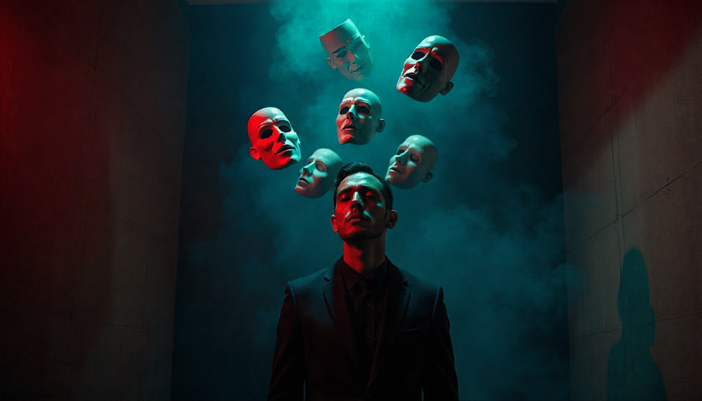 This picture represent how A Human Wear Masks to Hide Their True Self